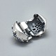 925 fermaglio europeo in argento sterling placcato argento antico STER-L060-07A-AS-3