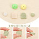 CHGCRAFT 44Pcs 6Style Round and Rainbows Shaped Silicone Beads for DIY Necklaces Bracelet Keychain Making Handmade Crafts SIL-CA0001-39-5