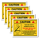 5 Uds pegatinas de señal de advertencia de pvc impermeables DIY-WH0237-024-1