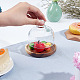 Cupola da dessert in vetro nbeads con base ODIS-WH0029-30-3