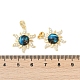 Латунные микропаве прозрачные подвески с фианитом KK-R213-08G-01-3