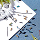 Chgcraft 40pcs gemischte Farbe 304 Edelstahlrohrperlen gerade Rohr lose Perlen für DIY Armband Halskette Schmuckherstellung STAS-CA0001-12-6