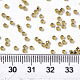 ガラスシードビーズ  機械刺繍に適合  銀並ぶ  ラウンド  ゴールデンロッド  11/0  2x1.5mm  穴：1mm  約30000個/袋 SEED-S042-04B-07-4