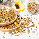 NBEADS About 2000 Pcs Golden Cube Seed Beads SEED-NB0001-84-5