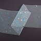 スタースパンコールデコメッシュリボン  チュール生地  スカートを作るためのチュールロールスプールファブリック  アクアマリン  6インチ（15.24cm）  約10ヤード/ロール（9.144m /ロール）。 OCOR-P010-F07-7