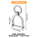 SUPERFINDINGS 2Pcs D Ring Screw Shackles Stainless D Ring Steel Swivel Clasps Keychain with D Ring and O Ring for DIY Crossbody Bag Purse Keychain Accessories FIND-FH0005-19A-2