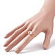 天然真珠の指輪  女性のための銅線ラップジュエリー  ゴールドカラー  usサイズ11 1/2(20.9mm) RJEW-JR00523-5