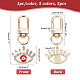 Arricraft 5 pièces 5 couleurs mauvais œil alliage émail pendentif décorations KEYC-AR0001-18-2