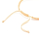 Bracelet beignet en perles de verre tressées BJEW-JB07858-03-4