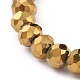 Bracelets extensibles avec perles en verre électrolytique BJEW-JB04649-3