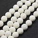 Brins de perles de pierre de lave naturelle non cirés G-J367-01-5mm-1