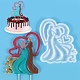 Lovers Shape Food Grade Silicone Lollipop Molds DIY-D069-06-1