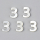 パールシェルのチャームのナチュラルホワイトシェルマザー  数  NUM。3  10x7x2mm  穴：0.8mm SSHEL-R048-004-03-1