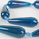 Natural Agate Faceted Teardrop Bead Strands G-E216-07-1