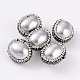 Oval Shell Pearl Beads PEAR-E010-01-1