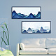 Superdant Mountain печать на холсте синие чернила мыть вид на горы абстрактные настенные картины 6 шт. без рамы произведения искусства для спальни AJEW-WH0173-128-5