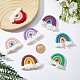 DICOSMETIC 18Pcs 9 Colors Polycotton(Polyester Cotton) Rainbow Wall Hanging FIND-DC0002-90-3