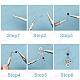 Kits de fabrication de boucles d'oreilles pendantes de style tibétain FIND-SC0001-71-4