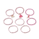 8 pièces 8 styles ensemble de bracelets extensibles en perles de verre BJEW-JB09192-04-4