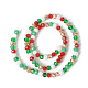 Hilos de perlas de vidrio de tema navideño GLAA-G095-01B-1