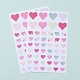 Pegatinas de etiquetas decorativas con patrón de corazón DIY-L030-08F-1
