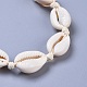 Cowrie Shell Beaded Necklaces NJEW-JN02397-01-2