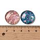 Flatback Half Round/Dome Flower and Plants Pattern Glass Cabochons GGLA-R026-20mm-15-3