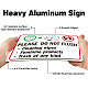 Aluminum Warning Sign DIY-WH0220-0011-4