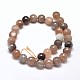 Faceted Natural Multi-Moonstone Round Bead Strands G-F266-22-12mm-2