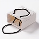 クラフト紙袋  ハンドル付き  ギフトバッグやショッピングバッグ用  長方形  ホワイト  12x11x6cm CARB-P005-04-2
