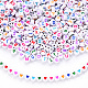 1 bolsa de 1200 piezas redondas planas de acrílico opaco con cuentas de letras y corazones DIY-YW0002-32-6