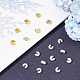 DICOSMETIC 200Pcs 2 Colors Textured Brass Crimp Beads Covers KK-DC0001-22-5