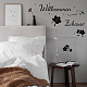塩ビウォールステッカー  長方形  家の居間の寝室の装飾のため  花柄  780x325mm DIY-WH0228-234-4