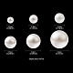 300 pièces 6 tailles abs en plastique imitation perle perles rondes MACR-YW0002-67-3