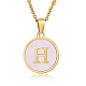 Natural Shell Initial Letter Pendant Necklace LE4192-6-1