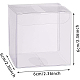 透明なプラスチック製のペットボックスのギフト包装  防水折りたたみカートン  キューブ  透明  6x6x6cm CON-WH0052-6x6cm-2