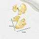 304 boucles d'oreilles clous pendantes en acier inoxydable pour femme GB6330-2-4