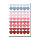 Pegatinas de papel adhesivo de corazón de color degradado STIC-PW0006-015-1