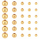 パンダホールエリート600個5スタイル真鍮ビーズ  ラウンド  ゴールドカラー  2~5mm  穴：0.8~1.5mm KK-PH0005-63-7