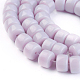 Chapelets de perles en verre opaque de couleur unie GLAA-A036-I19-3