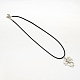 Dragon Zinc Alloy Pendant Necklaces with Waxed Cord and Iron Findings NJEW-R228-34AS-2