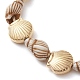 Bracelet de perles tressées en forme de coquille acrylique réglable BJEW-JB10145-3