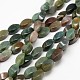 Natural Indian Agate Twist Beads Strands G-F243-02-1