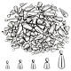 PandaHall Elite 100Pcs 5 Style 201 Stainless Steel Tail Chain Drop Charms STAS-PH0005-27-1