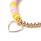 Bracelets en perles de pâte polymère faites main BJEW-JB06547-4