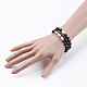 Three Loops Natural Lava Rock Beads Wrap Bracelets X-BJEW-JB03247-4