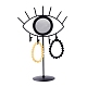 Support à bijoux détachable de table en fer avec miroir de courtoisie en forme d'œil BDIS-K006-01EB-1