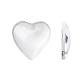 Transparent Glass Heart Cabochons GGLA-R021-20mm-1
