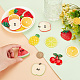 Ahadermaker 24 Uds 8 estilos cabujones de plástico con tema de frutas KY-GA0001-25-3