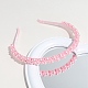 Solid Color Plastic Imitation Pearl Hair Band PW-WG72696-02-1